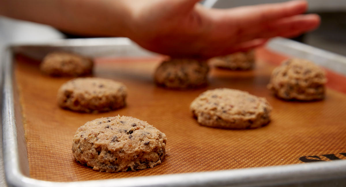 Fresh baked crispy chocolate chip cookies